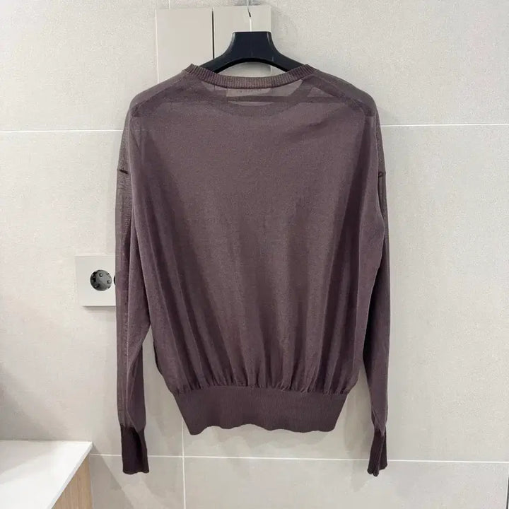 [BUNJANG] Brown Loose Fit See-Through Knit Sweater / 브라운 루즈핏 시스루니트