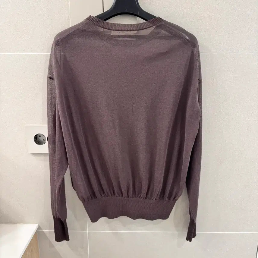 [BUNJANG] Brown Loose Fit See-Through Knit Sweater / 브라운 루즈핏 시스루니트