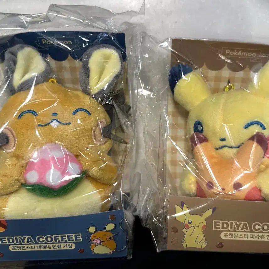 [BUNJANG] Ediya Pokemon Dedenne/Pikachu Plush Keychain / 이디야 포켓몬 인형키링 (데덴네/피카츄)