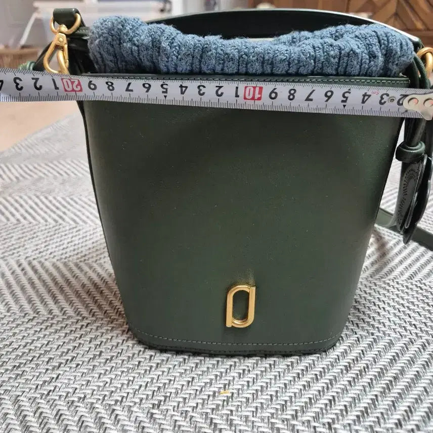 [BUNJANG] J.ESTINA Green Knit Bucket Bag Set / 무료배송 제이에스티나 그린 버킷백 니트 복조리 세트