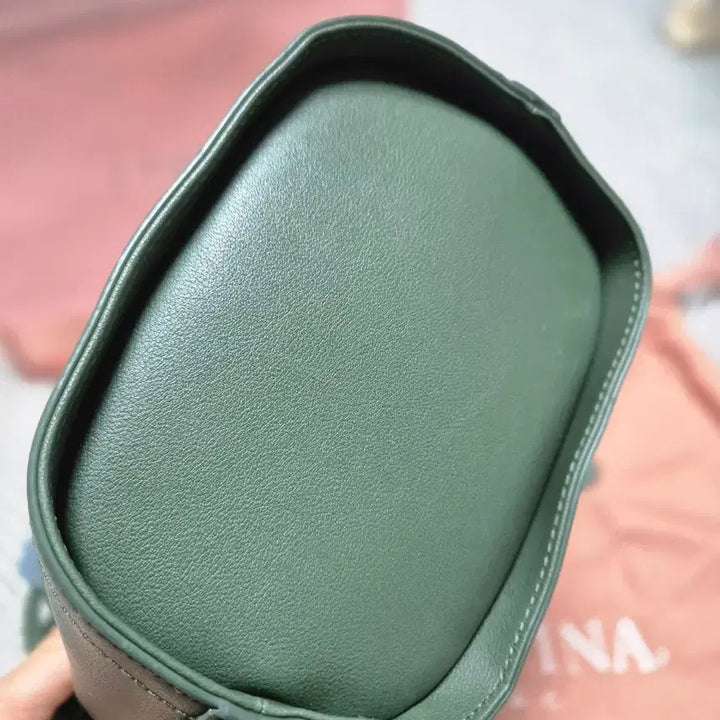 [BUNJANG] J.ESTINA Green Knit Bucket Bag Set / 무료배송 제이에스티나 그린 버킷백 니트 복조리 세트