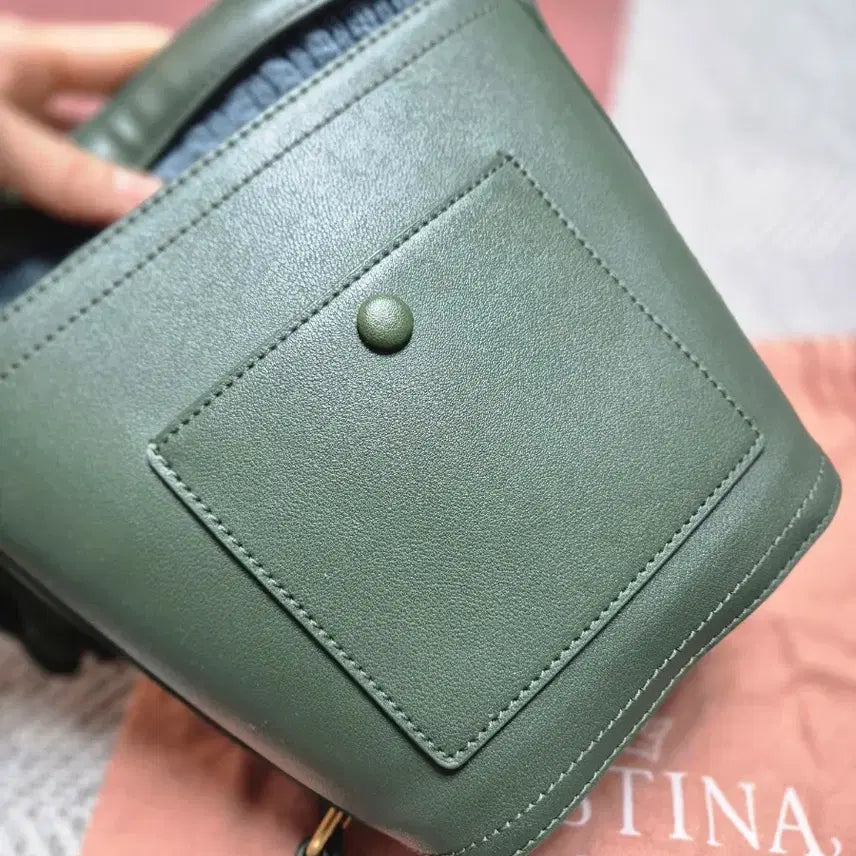 [BUNJANG] J.ESTINA Green Knit Bucket Bag Set / 무료배송 제이에스티나 그린 버킷백 니트 복조리 세트