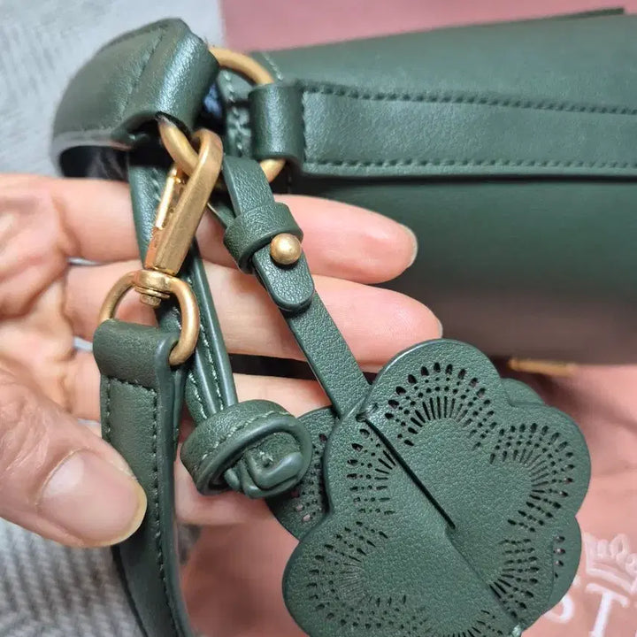 [BUNJANG] J.ESTINA Green Knit Bucket Bag Set / 무료배송 제이에스티나 그린 버킷백 니트 복조리 세트