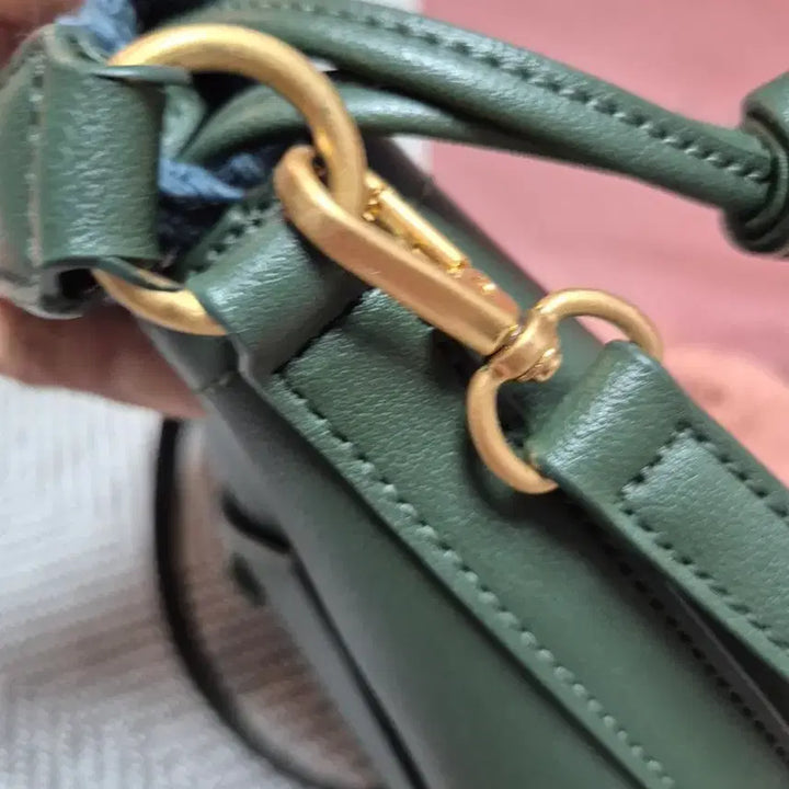 [BUNJANG] J.ESTINA Green Knit Bucket Bag Set / 무료배송 제이에스티나 그린 버킷백 니트 복조리 세트