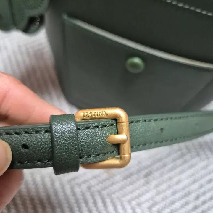 [BUNJANG] J.ESTINA Green Knit Bucket Bag Set / 무료배송 제이에스티나 그린 버킷백 니트 복조리 세트