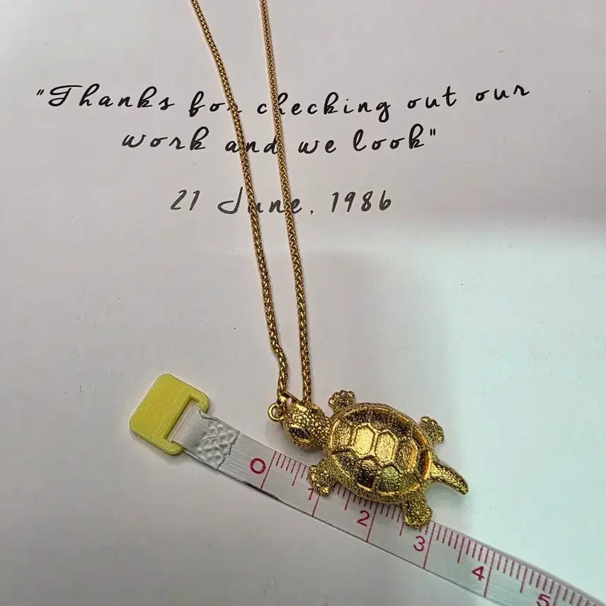 [BUNJANG] 24K Gold Plated Turtle Pendant Necklace / 24k특수골드도금 거북이 팬던트목걸이