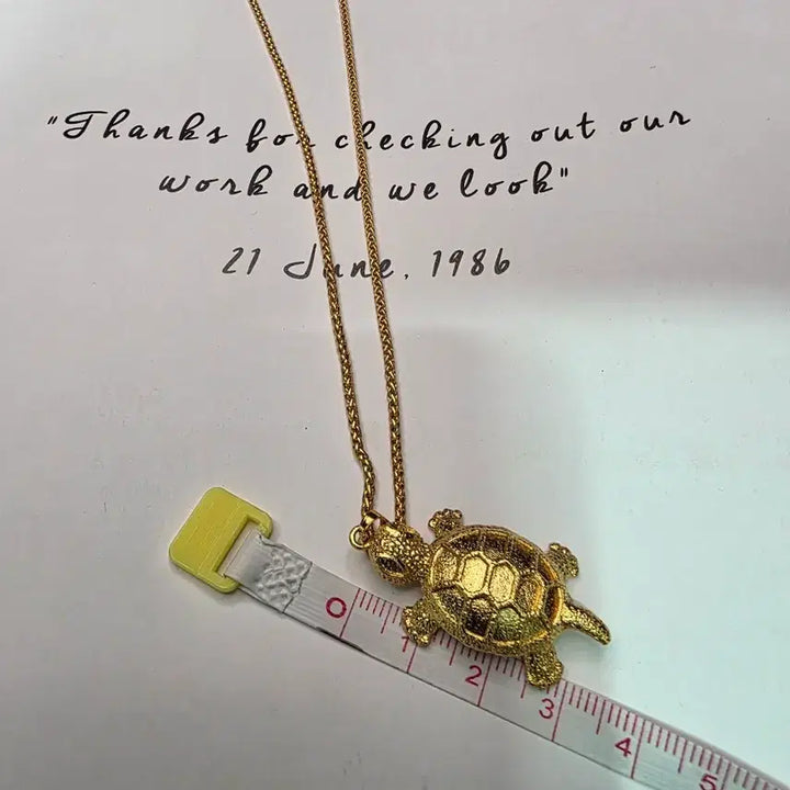 [BUNJANG] 24K Gold Plated Turtle Pendant Necklace / 24k특수골드도금 거북이 팬던트목걸이