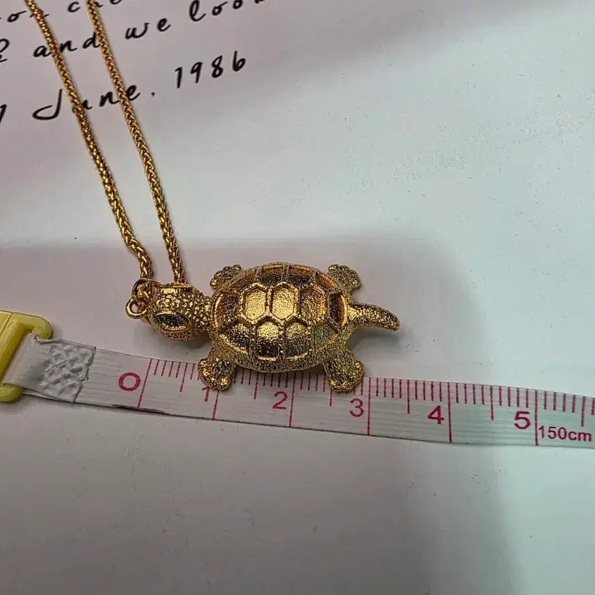 [BUNJANG] 24K Gold Plated Turtle Pendant Necklace / 24k특수골드도금 거북이 팬던트목걸이