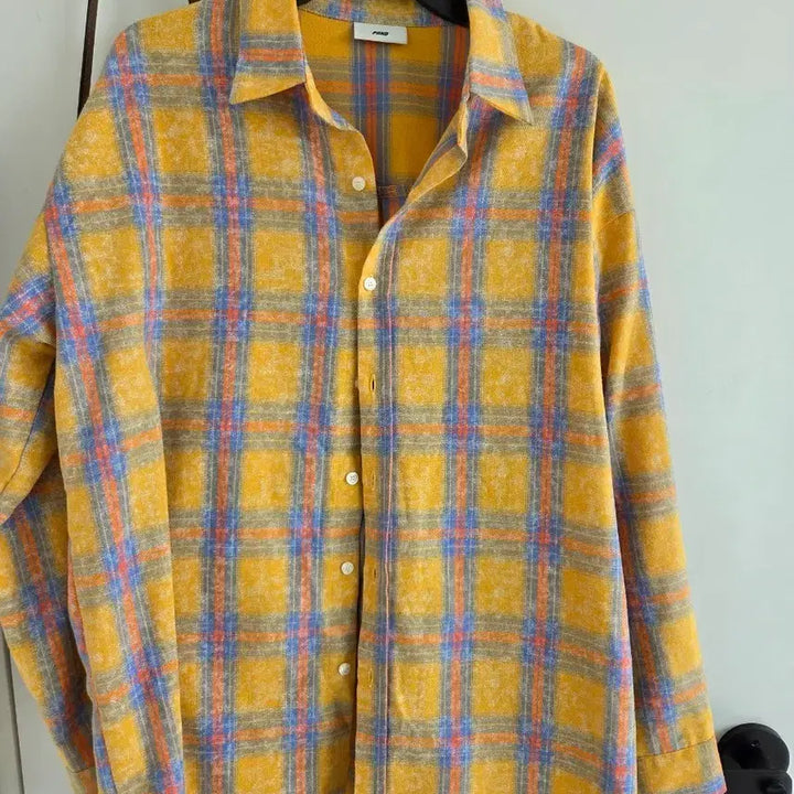 [BUNJANG] FENG Yellow Check Shirt / FENG 옐로우 체크 셔츠