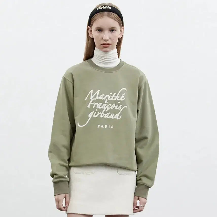 [BUNJANG] Marithe Francois Girbaud Sweatshirt Khaki Size S / 마리떼 프랑소와 저버 맨투맨 카키 S