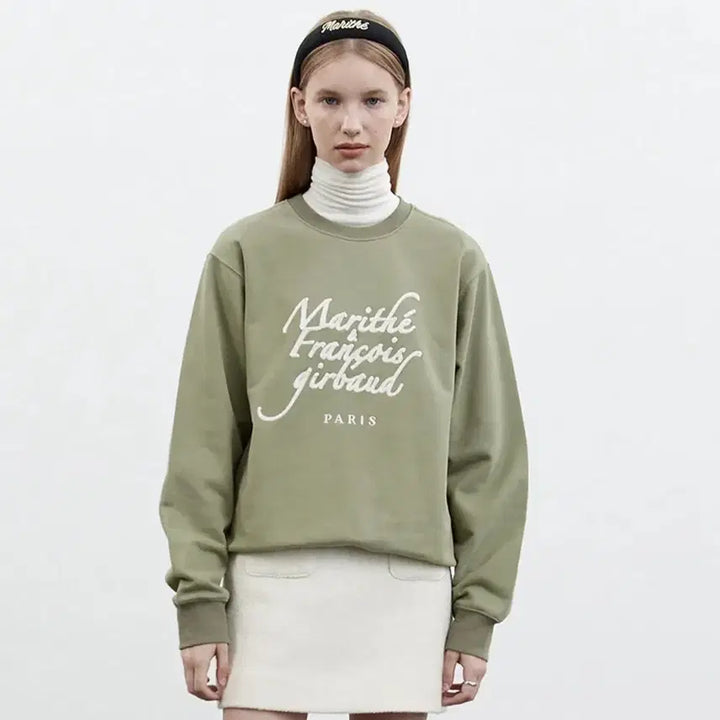 [BUNJANG] Marithe Francois Girbaud Sweatshirt Khaki Size S / 마리떼 프랑소와 저버 맨투맨 카키 S
