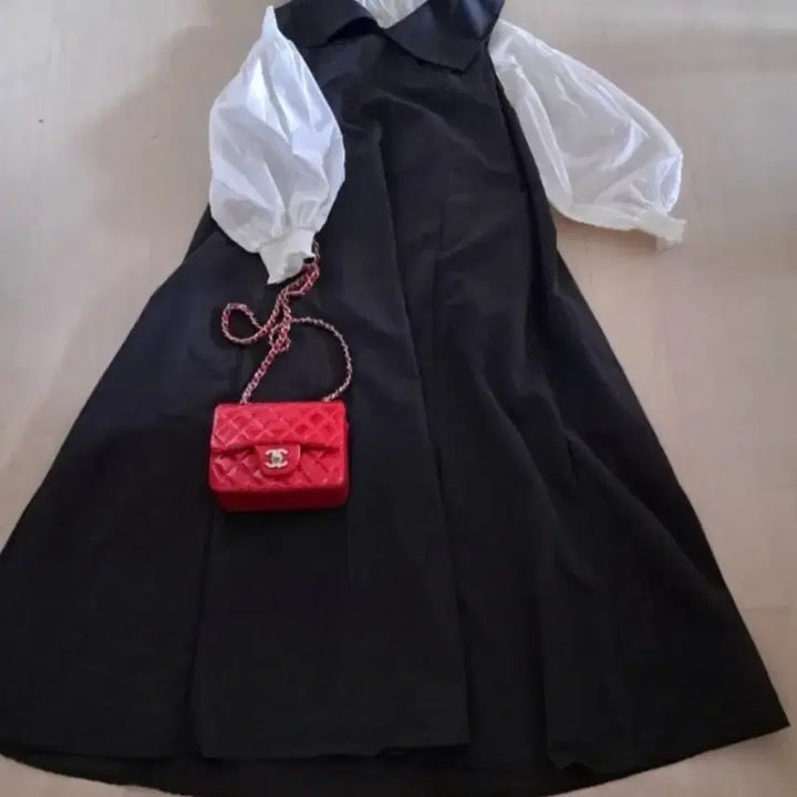 [BUNJANG] Black Sleeveless Layered Dress / 블랙롱원피스      뷔스티에      드레스     민소매원피스