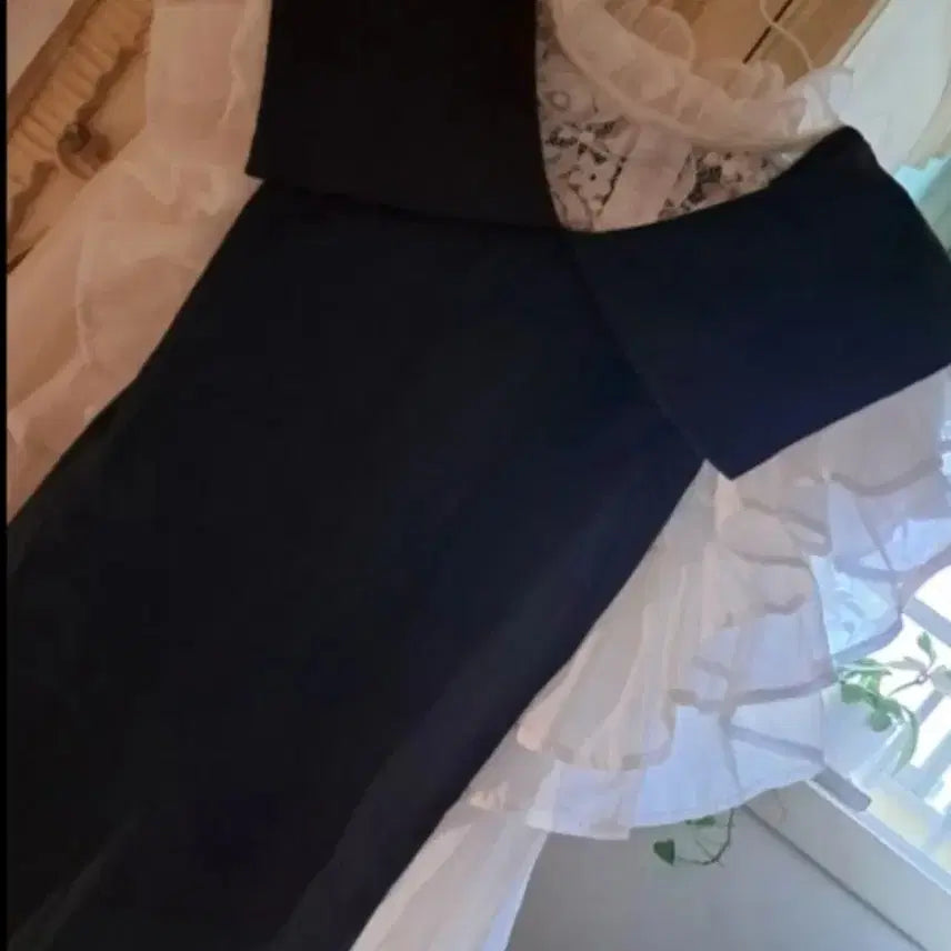 [BUNJANG] Black Sleeveless Layered Dress / 블랙롱원피스      뷔스티에      드레스     민소매원피스