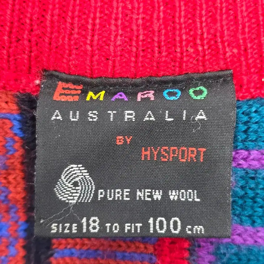 [BUNJANG] Emma Lou Australia Coogi Style Cardigan / 엠마루 오스트레일리아 쿠지 스타일 가디건