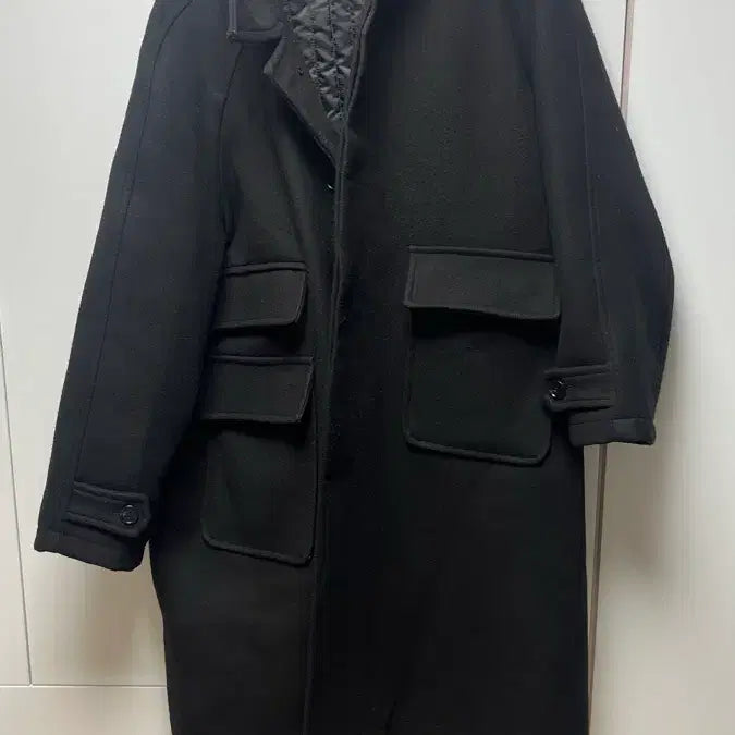 [BUNJANG] La Fille Store Balmacaan Coat L Black / 라퍼지스토어 발마칸 L사이즈 / 옴므 코트 유니 자라 노스 슈프림