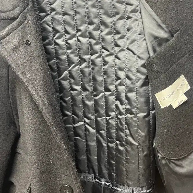 [BUNJANG] La Fille Store Balmacaan Coat L Black / 라퍼지스토어 발마칸 L사이즈 / 옴므 코트 유니 자라 노스 슈프림
