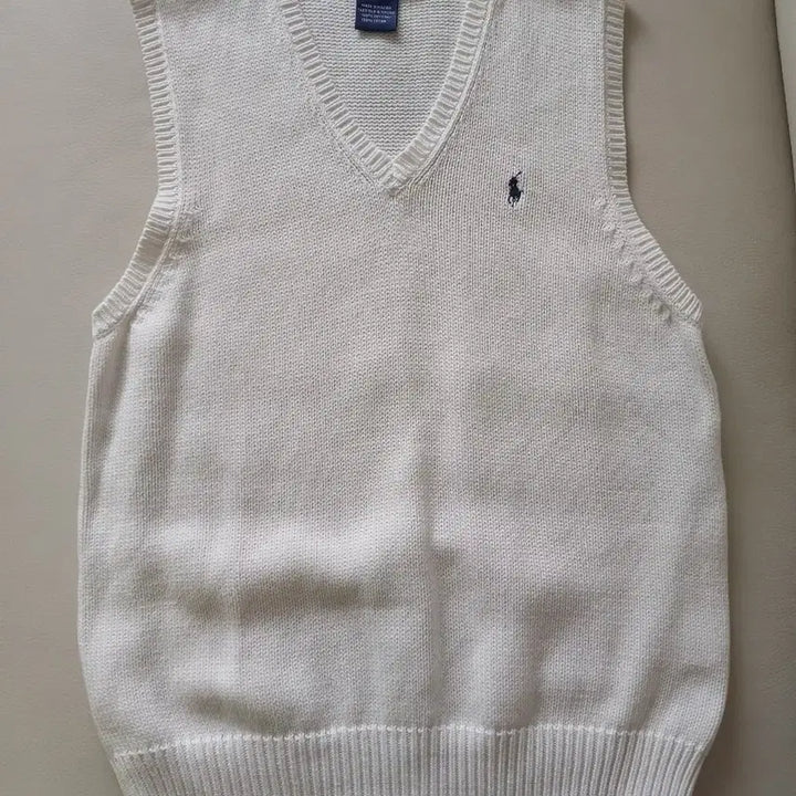 [BUNJANG] Ralph Lauren White Knit Vest / 랄프로렌 화이트니트