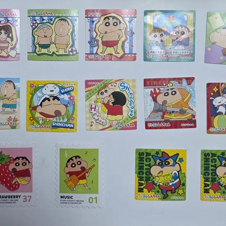 [BUNJANG] Crayon Shin-chan Chocobi Sticker Bundle Set / 일괄) 고전 짱구는 못말려 초코비 스티커 우편 씰 스티커 14종