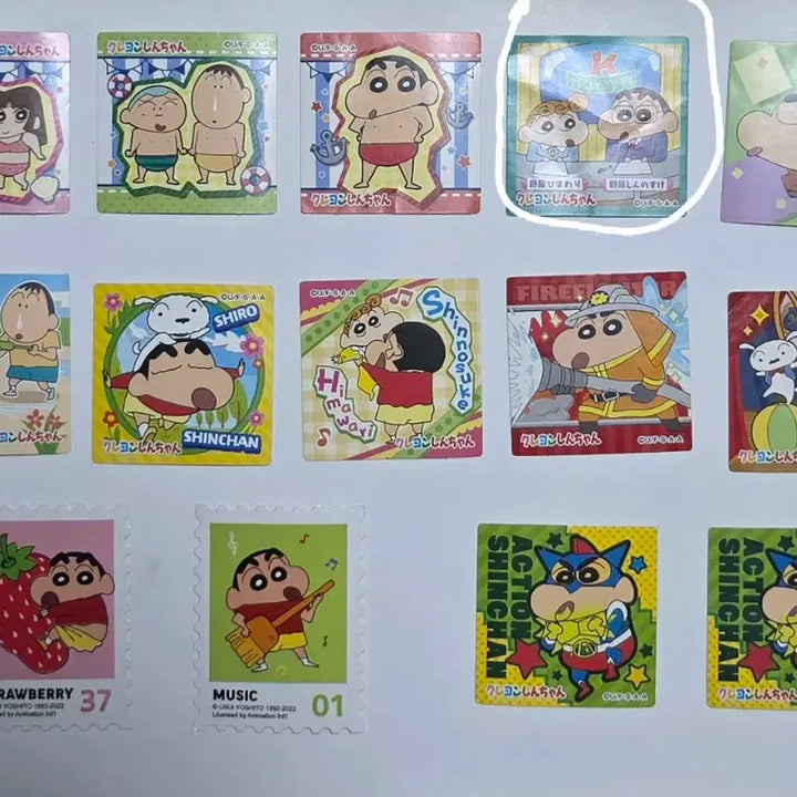 [BUNJANG] Crayon Shin-chan Chocobi Sticker Bundle Set / 일괄) 고전 짱구는 못말려 초코비 스티커 우편 씰 스티커 14종