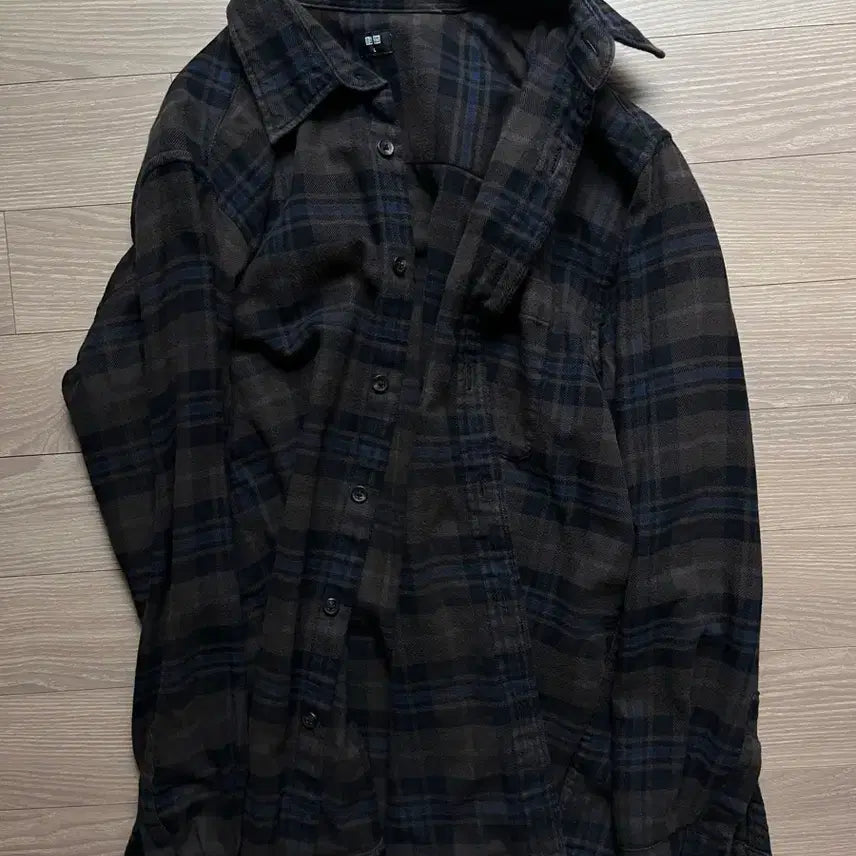 [BUNJANG] Uniqlo Brown Check Shirt / 유니클로 브라운 체크 셔츠 l