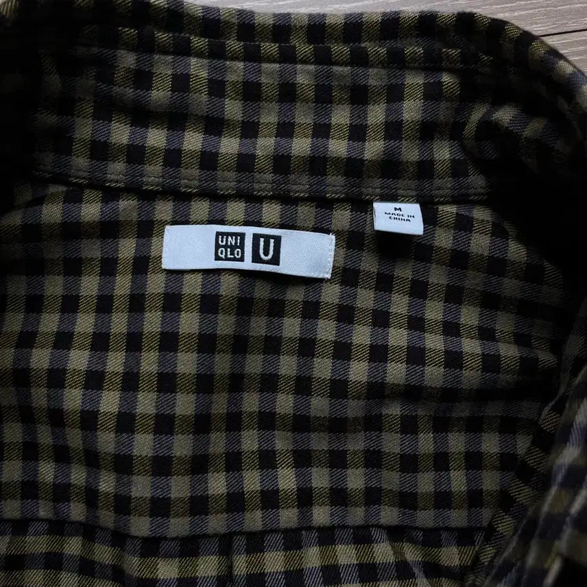 [BUNJANG] Uniqlo U Check Pattern Shirt Yellow L / 유니클로 U 체크패턴 셔츠 옐로우 L