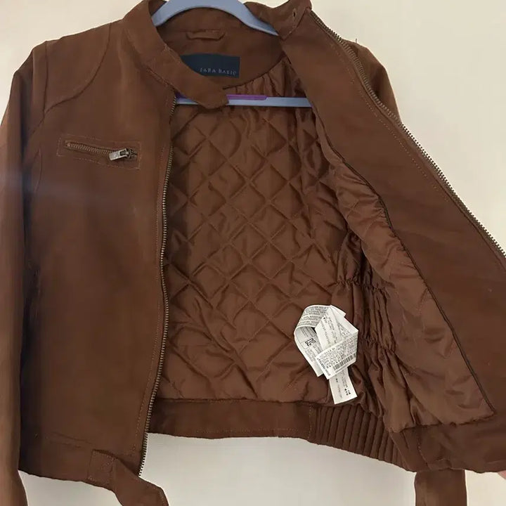 [BUNJANG] ZARA BASIC Suede Brown Jacket / ZARA BASIC 스웨이드 브라운 자켓