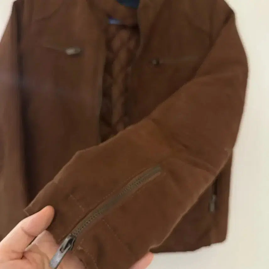 [BUNJANG] ZARA BASIC Suede Brown Jacket / ZARA BASIC 스웨이드 브라운 자켓