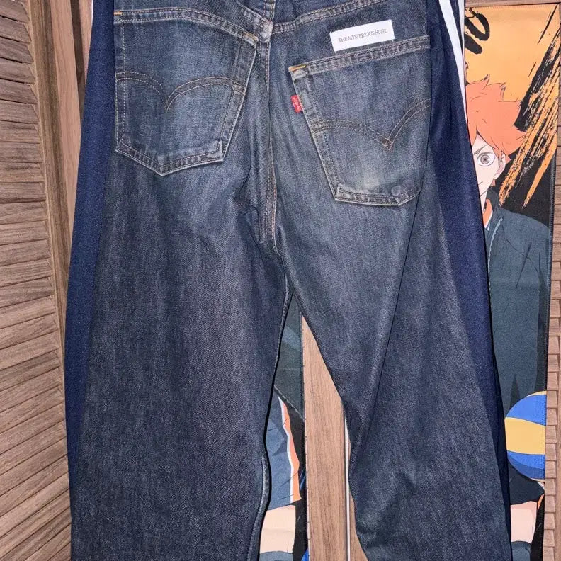 [BUNJANG] Mysterious Hotel Re-worked Half-and-Half Pants / 미스테리어스 호텔 반반팬츠