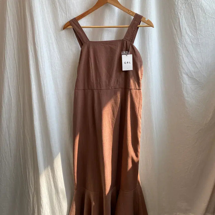 [BUNJANG] GRL Sleeveless Dress Brown M New / GRL 브라운 민소매원피스(M/새상품)
