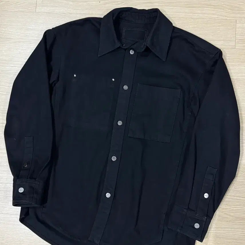 [SOLD OUT] [46] 우영미 24SS 백로고 데님 셔츠 자켓 블랙