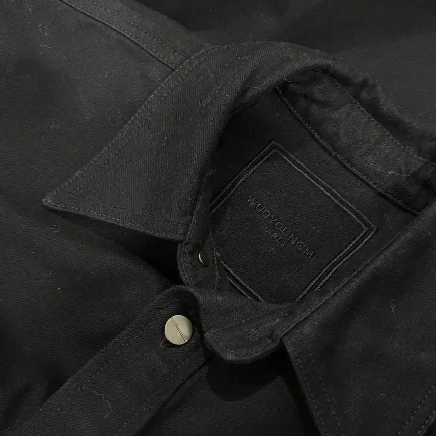 [SOLD OUT] [46] 우영미 24SS 백로고 데님 셔츠 자켓 블랙