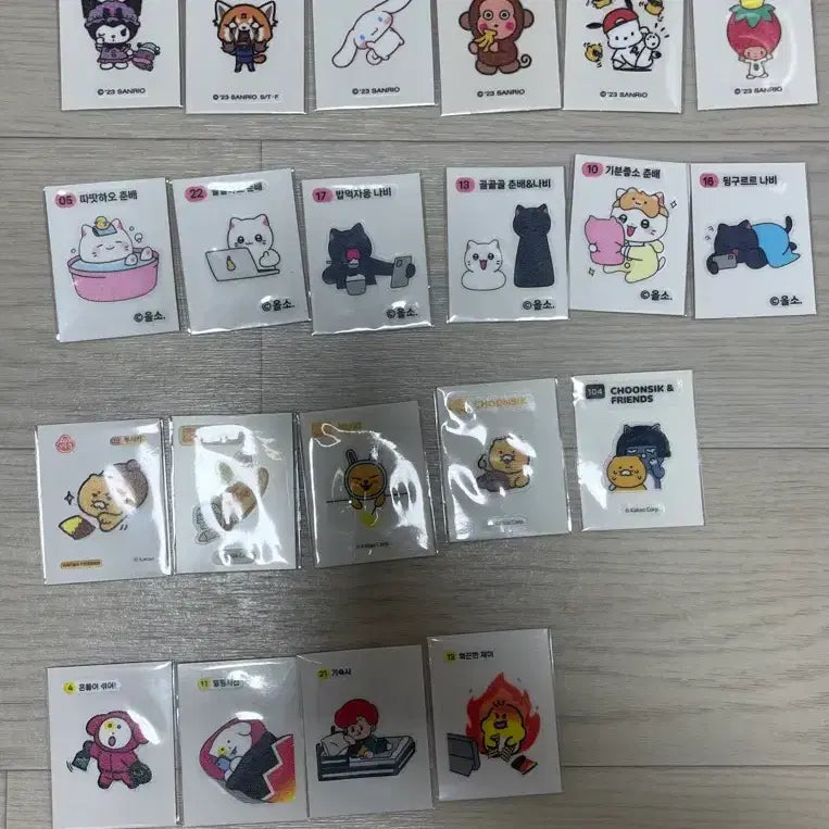 [BUNJANG] Various Tteokbokki Stickers Bundle Set / 여러가지 띠부씰