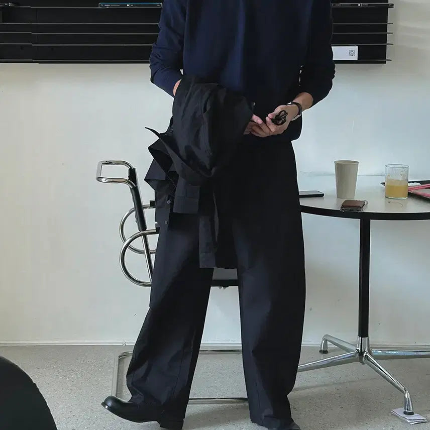 [BUNJANG] Unisex Washed Cotton Wide Banding Pants / [남여공용]워싱코튼 기본 와이드밴딩팬츠 M~XL