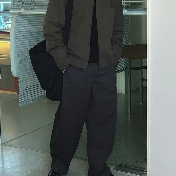 [BUNJANG] Unisex Washed Cotton Wide Banding Pants / [남여공용]워싱코튼 기본 와이드밴딩팬츠 M~XL
