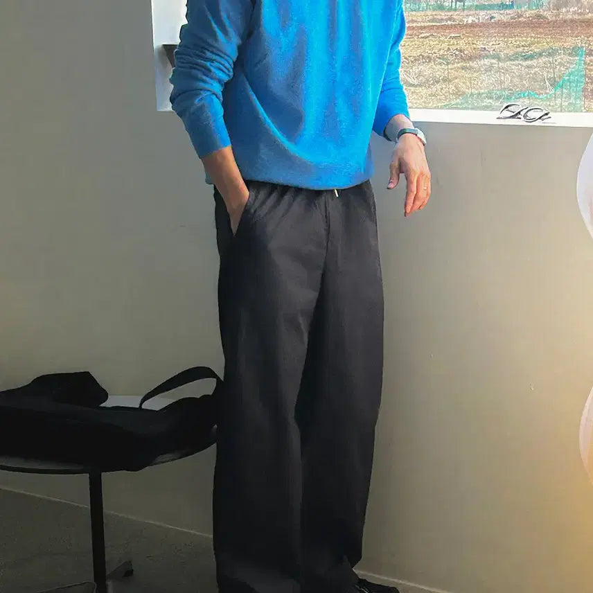 [BUNJANG] Unisex Washed Cotton Wide Banding Pants / [남여공용]워싱코튼 기본 와이드밴딩팬츠 M~XL