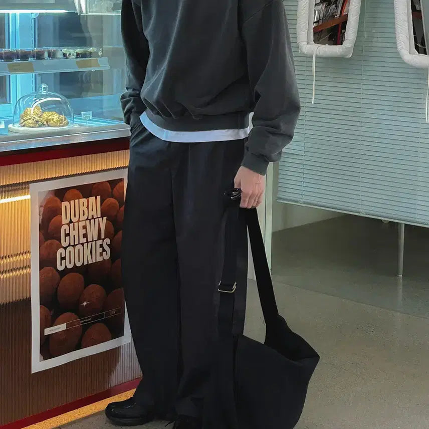[BUNJANG] Unisex Washed Cotton Wide Banding Pants / [남여공용]워싱코튼 기본 와이드밴딩팬츠 M~XL