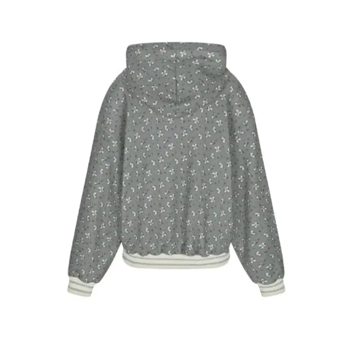 [BUNJANG] Minjiena Rabbit Fluffy Zip-Up Hoodie Grey / 민지에나 래빗 플러피 후드집업 그레이