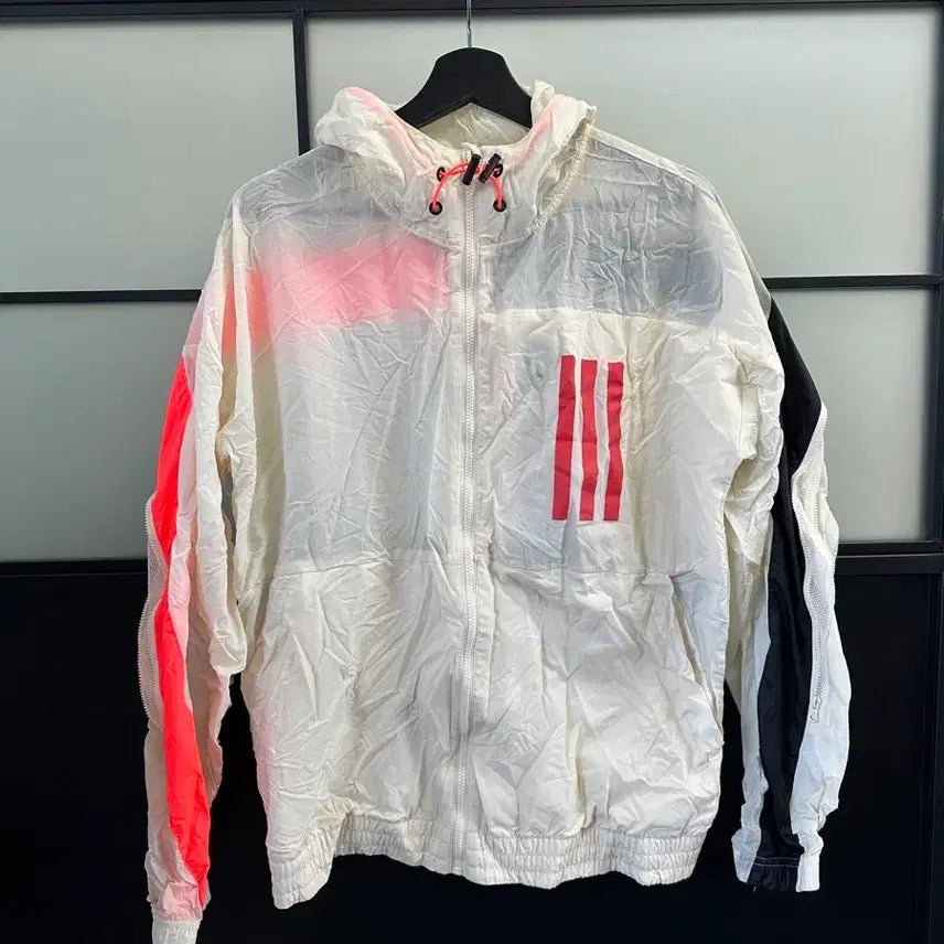 [BUNJANG] Adidas Zip-Up Windbreaker Hoodie / 아이다스 집업 후드 바람막이