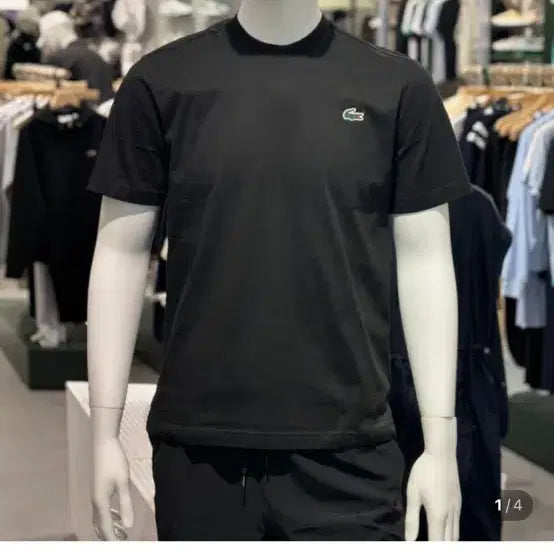 [SOLD OUT] (8만원대) 라코스테 반팔 티셔츠 블랙 TH7618