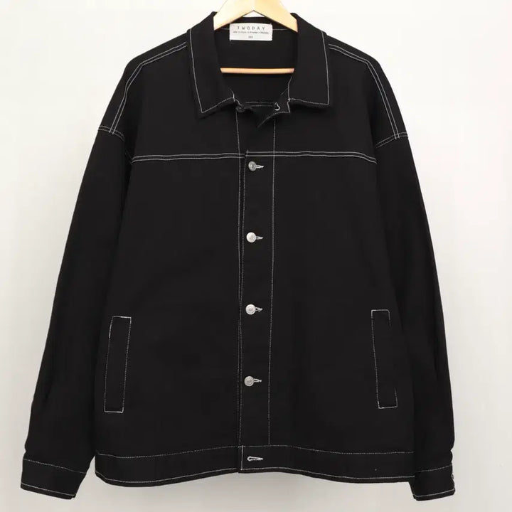 [BUNJANG] [새상품] 5XL-6XL 남자 블랙 데님 스티치 자켓 (가슴단면 72cn / [새상품] 5XL-6XL 남자 블랙 데님 스티치 자켓 (가슴단면 72cn
