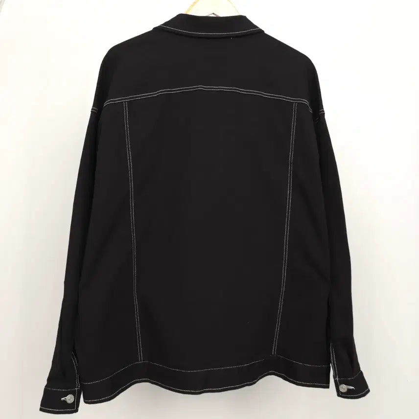 [BUNJANG] [새상품] 5XL-6XL 남자 블랙 데님 스티치 자켓 (가슴단면 72cn / [새상품] 5XL-6XL 남자 블랙 데님 스티치 자켓 (가슴단면 72cn