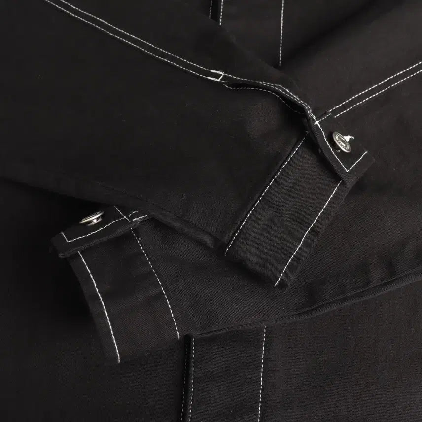 [BUNJANG] [새상품] 5XL-6XL 남자 블랙 데님 스티치 자켓 (가슴단면 72cn / [새상품] 5XL-6XL 남자 블랙 데님 스티치 자켓 (가슴단면 72cn