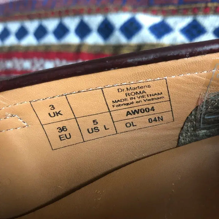 [BUNJANG] Dr. Martens Roma Burgundy Shoes 220 / 닥터마틴 로마 버건디 구두 220