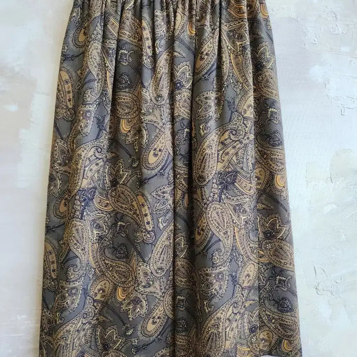 [BUNJANG] Paisley Pattern Long Skirt (F) / 페이즐리 패턴 롱 스커트 F<일본>