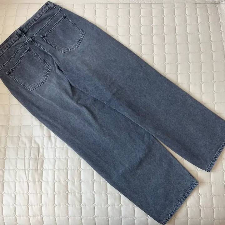 [BUNJANG] Intempo Mood Wide Tucked Denim Pants / 인템포무드 캣 브러시 와이드 투턱 데님 팬츠 L