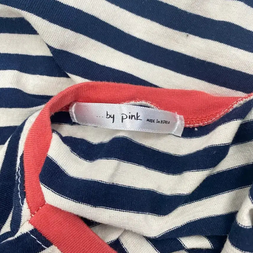 [BUNJANG] Navy Striped Short Sleeve T-shirt / 네이비 스트라이프 반팔 티셔츠