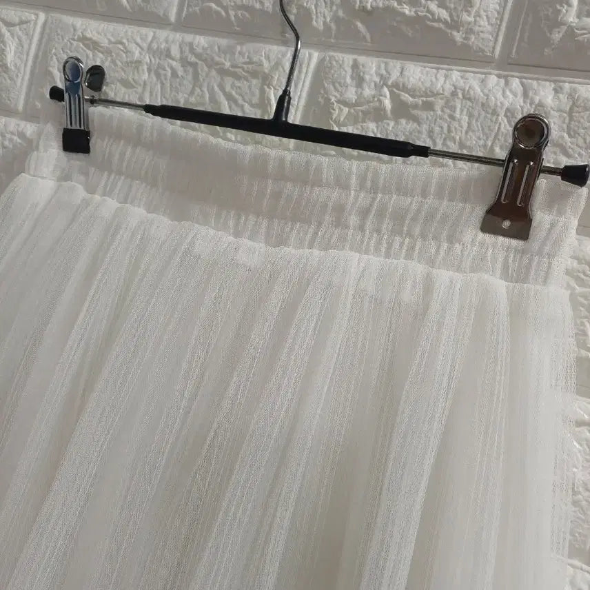 [BUNJANG] White Ruffled Long Skirt / 화이트 캉캉 롱스커트