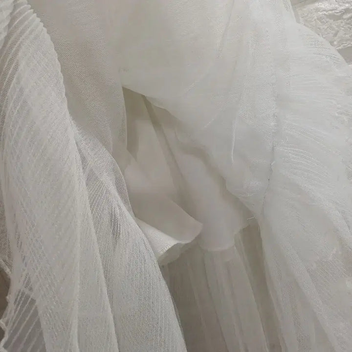 [BUNJANG] White Ruffled Long Skirt / 화이트 캉캉 롱스커트