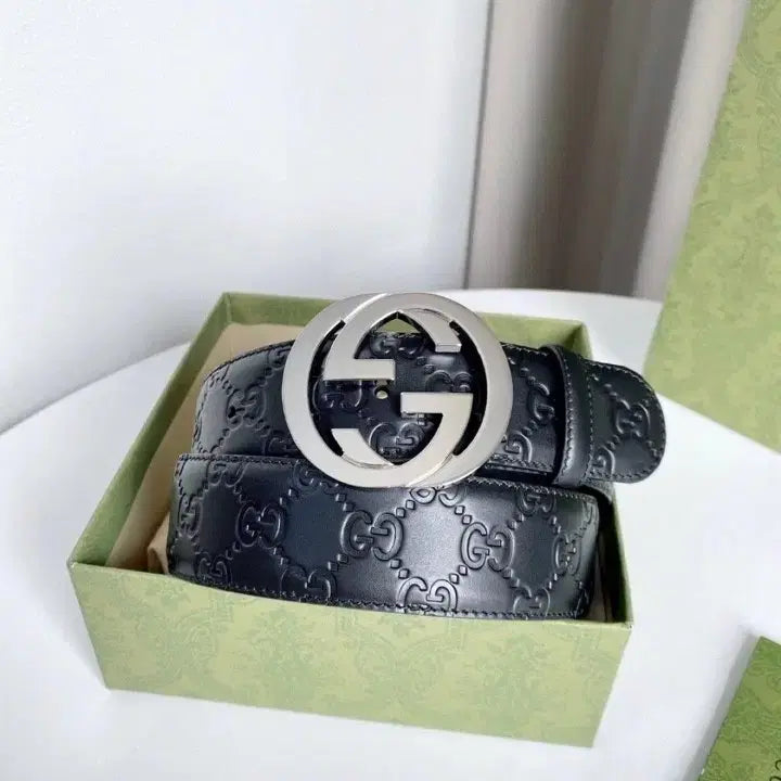 [BUNJANG] Gucci Interlocking G Black Belt / 구찌 인터로킹 G 블랙 벨트