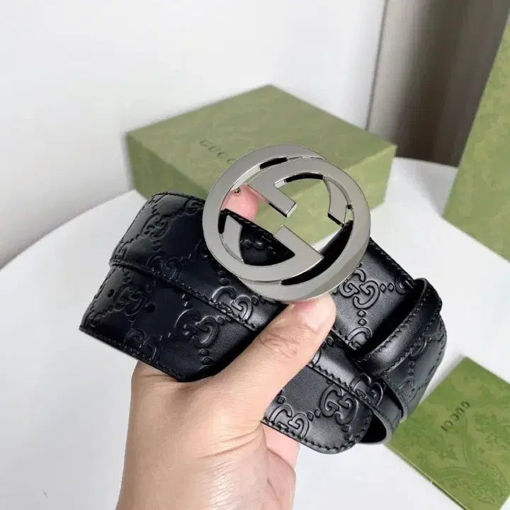 [BUNJANG] Gucci Interlocking G Black Belt / 구찌 인터로킹 G 블랙 벨트